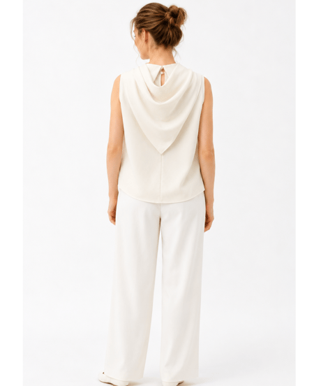 scarf combo blouse