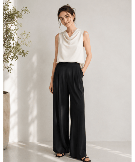 high waist straight pants　【ＲＥＰＥＡＴ】