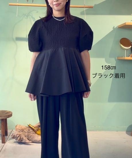 jacquard peplum blouse