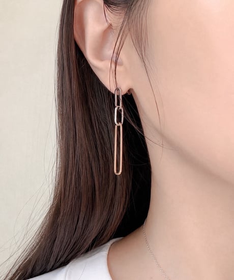 Bicolor Chain Pierce / バイカラーチェーンピアス