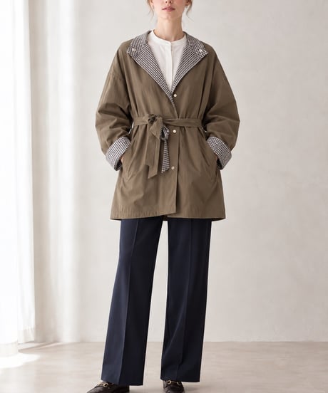 dual face check coat