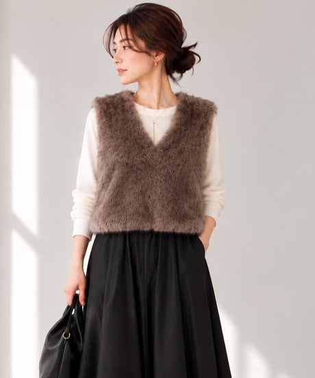 minimal fur vest