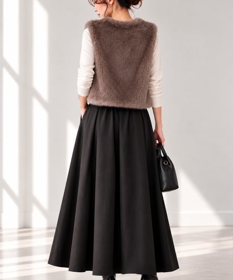 minimal fur vest