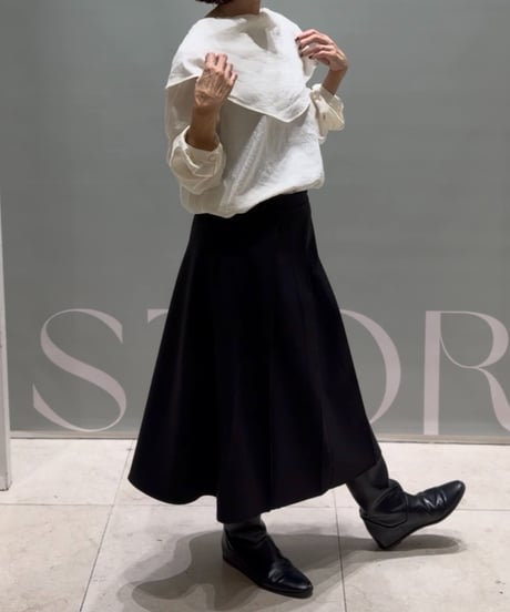 pleats wrap skirt