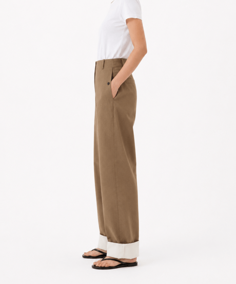 cuffed tapered pants