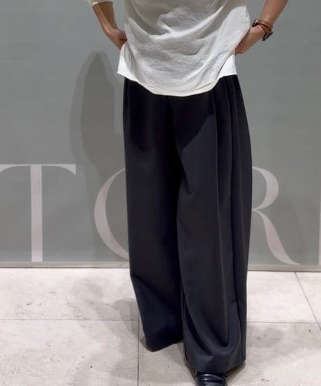 back layered wide pants