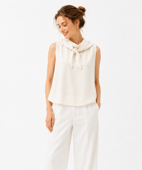 scarf combo blouse