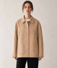 suede touch shirt jacket