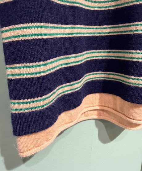 layered border polo knit