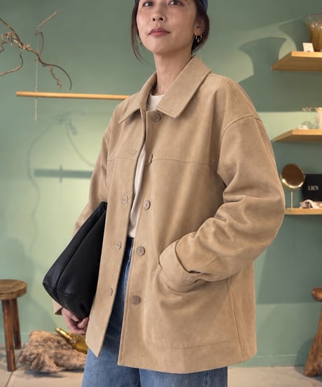 suede touch shirt jacket