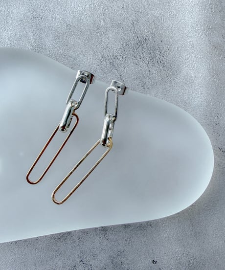 Bicolor Chain Pierce / バイカラーチェーンピアス