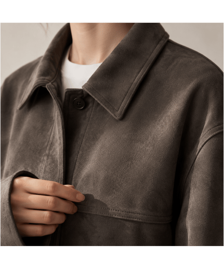 suede touch shirt jacket