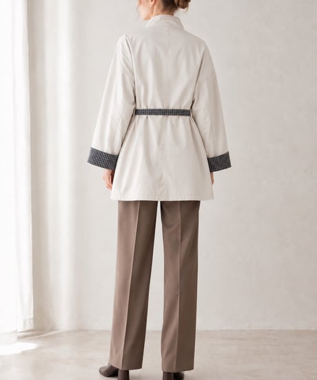 dual face check coat
