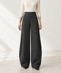 back layered wide pants