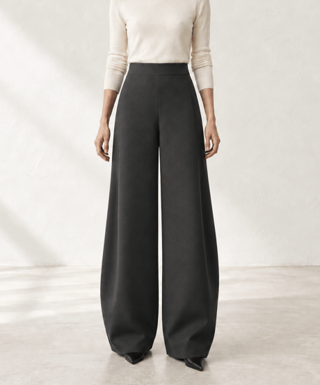 back layered wide pants