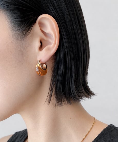 Amber Clear Pierce / アンバークリアピアス
