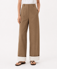 cuffed tapered pants
