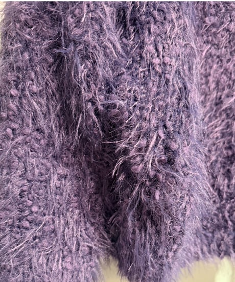 shaggy crew neck knit