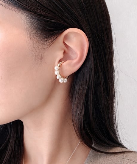 2Way Pearl Cascade Ring & Ear Cuff / パールカスケードリング＆イヤーカフ