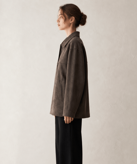 suede touch shirt jacket