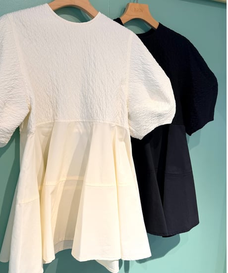 jacquard peplum blouse