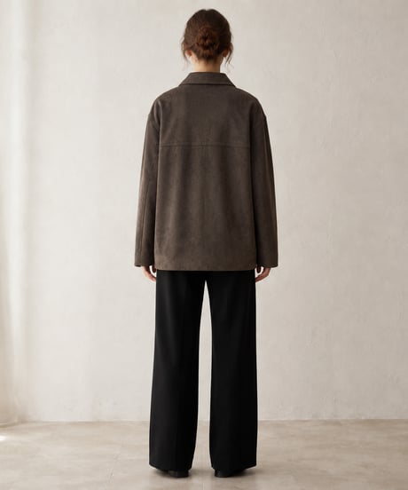 suede touch shirt jacket