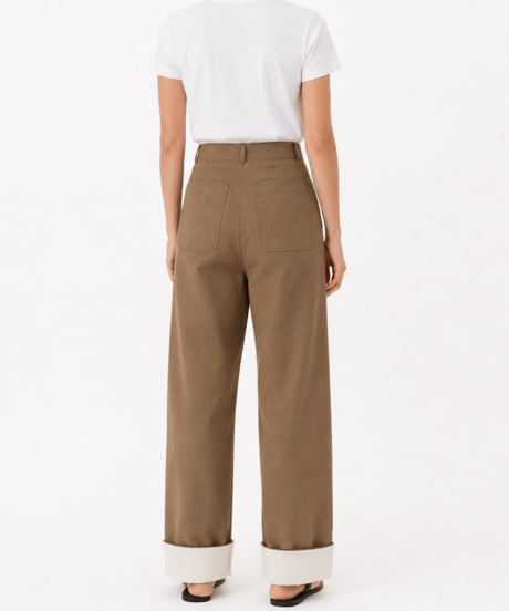 cuffed tapered pants