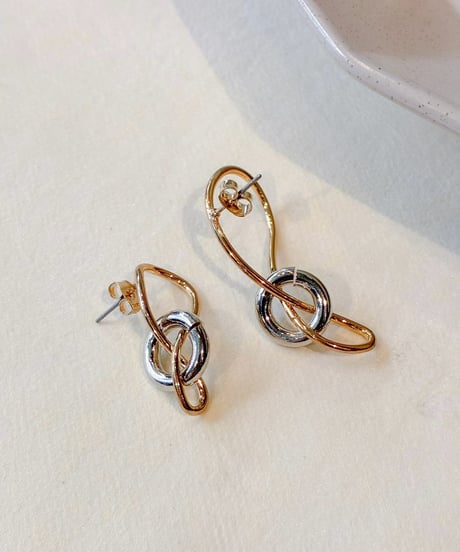 Bicolor Asymmetry Pierce / バイカラーアシンメトリーピアス