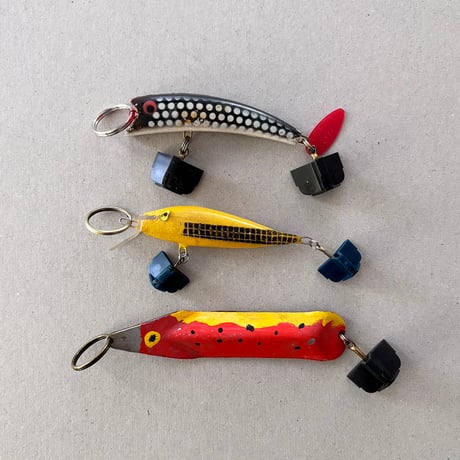 key holder / Fish ルアー/ 木製 ドット