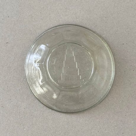 glass mini plate with motif
