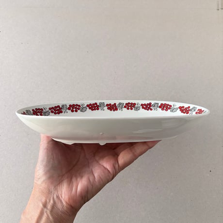 arabia 赤い実 oval plate