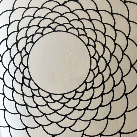 riihimaki ? glass plate line motif  L