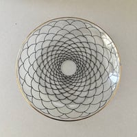 riihimaki ? glass plate line motif  L