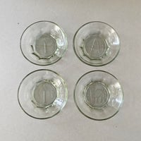 glass mini plate with motif