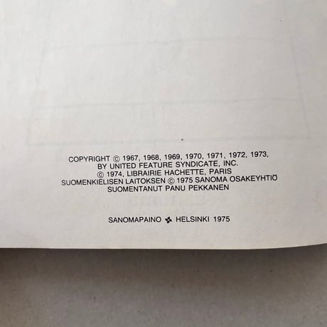 Peanuts book Ressun rakkaudet 1975