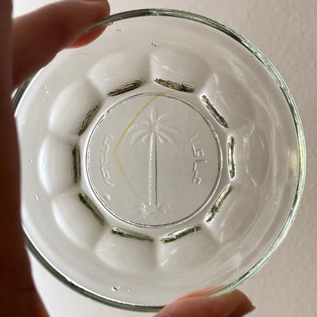 glass mini plate with motif