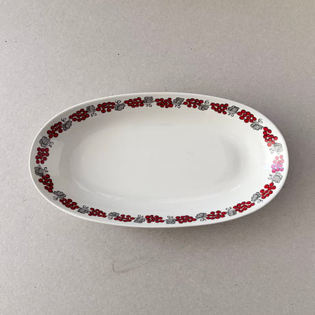 arabia 赤い実 oval plate