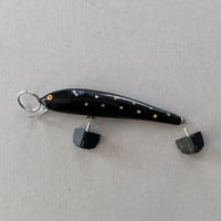 key holder / Fish ルアー/ black ドット