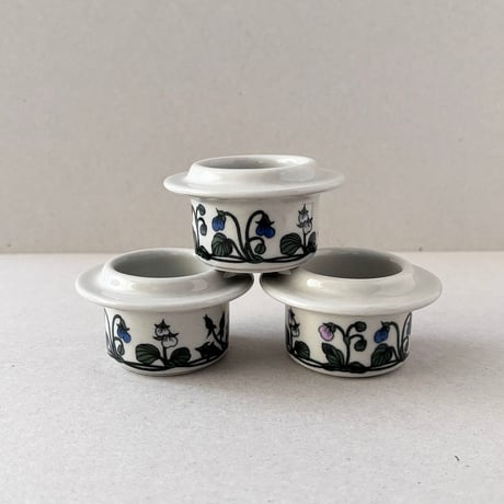 arabia flora egg & candle holder