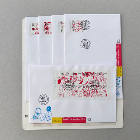 Finish stamps and FDC Sarjakuva 1