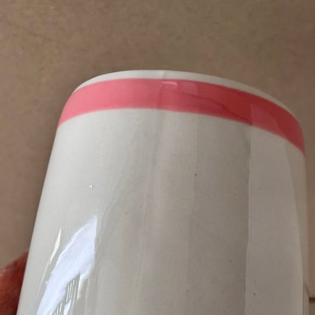 arabia sauna mug pink line