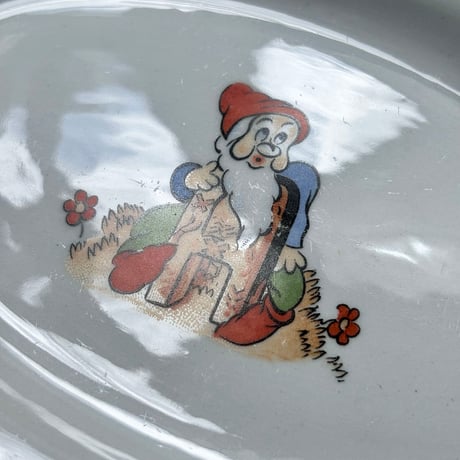 old arabia oval mini plate disney / 小人