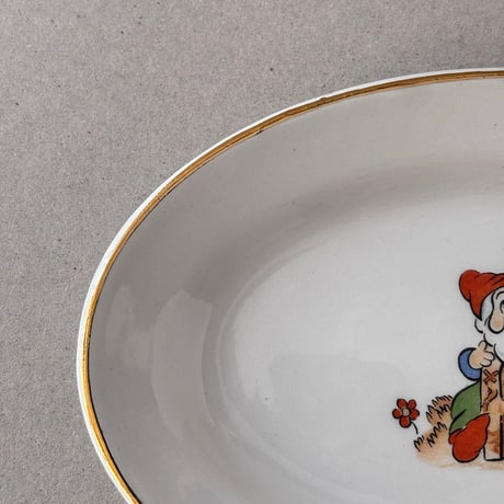 old arabia oval mini plate disney / 小人