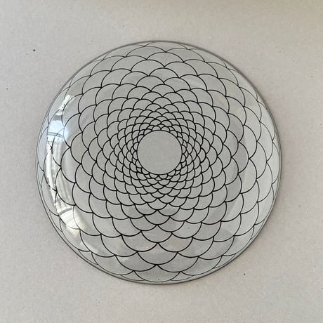 riihimaki ? glass plate line motif  L
