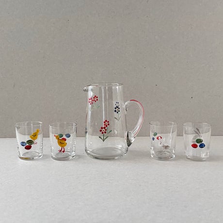 Finland karhula × iittala pitcher & shot glass set