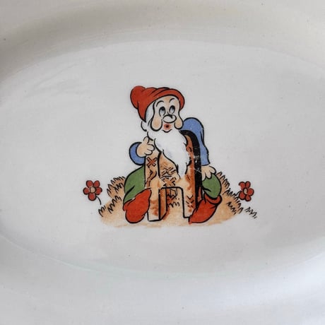 old arabia oval mini plate disney / 小人