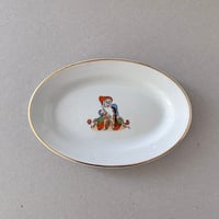 old arabia oval mini plate disney / 小人