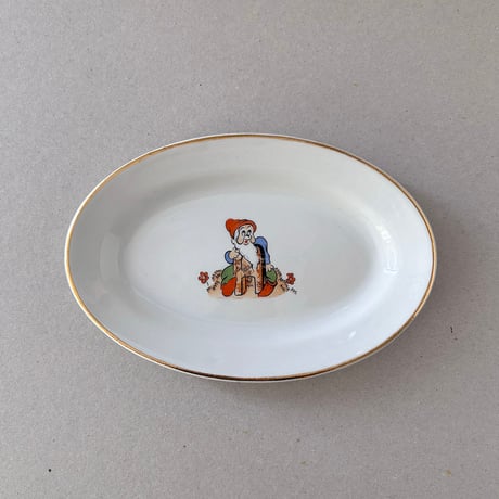 old arabia oval mini plate disney / 小人