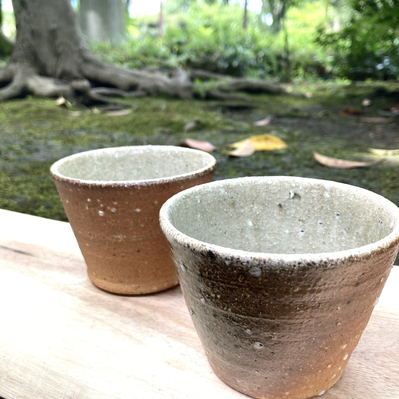 佐賀の器（武雄焼）亀翁窯…蕎麦猪口（そばちょこ）：みかん釉 Le Soba