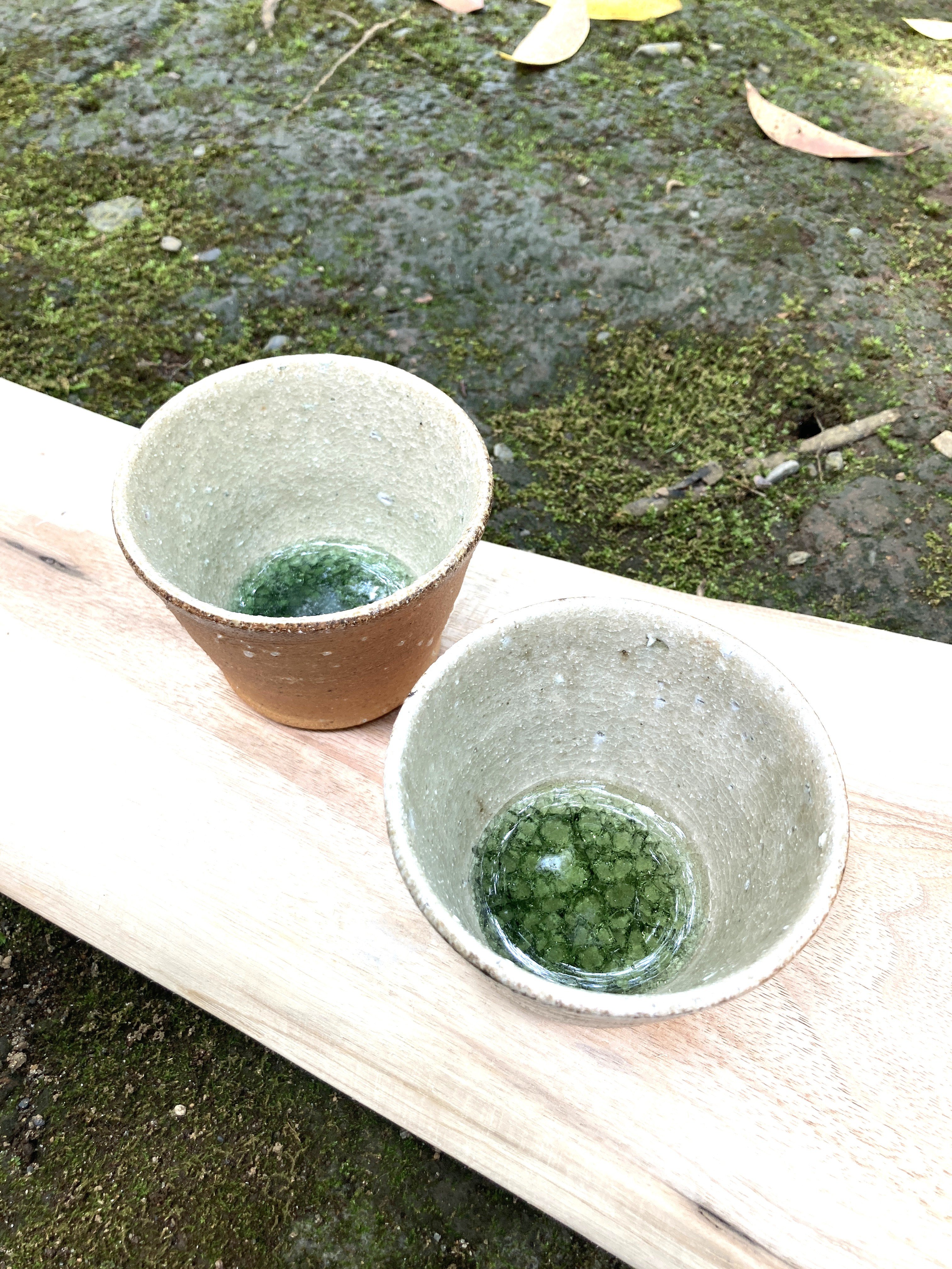 佐賀の器（武雄焼）亀翁窯…蕎麦猪口（そばちょこ）：みかん釉 Le Soba